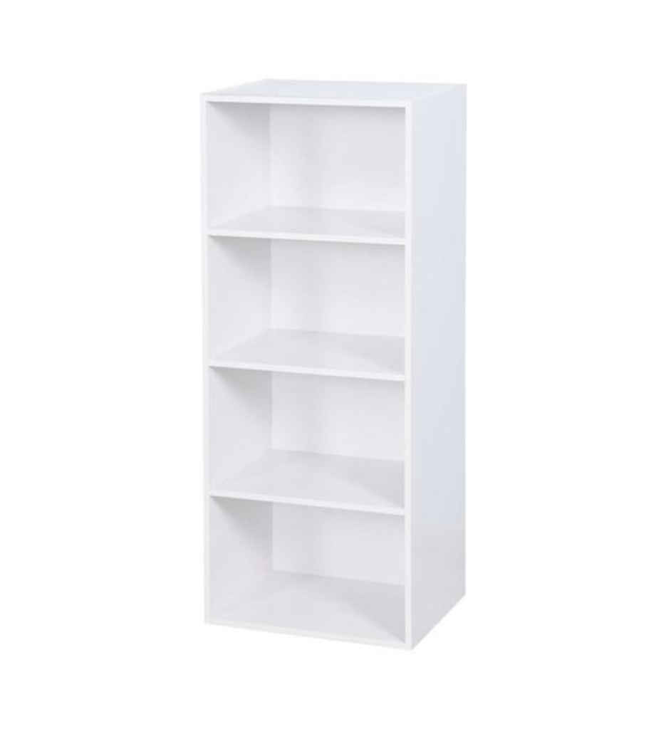 #* Bibliothèque 4 cases CUBIK coloris blanc