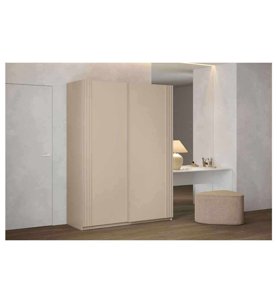ARMOIRE 2 PORTES COUSLISSANTES-180CM-2D-2412OE16-BEIGE-NIVA
