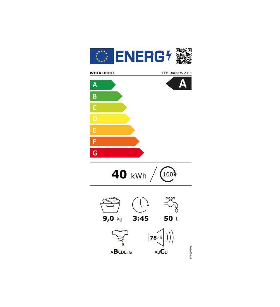 LL 9KG 1400T A °WHIRLPOOL FFB9489WVEE