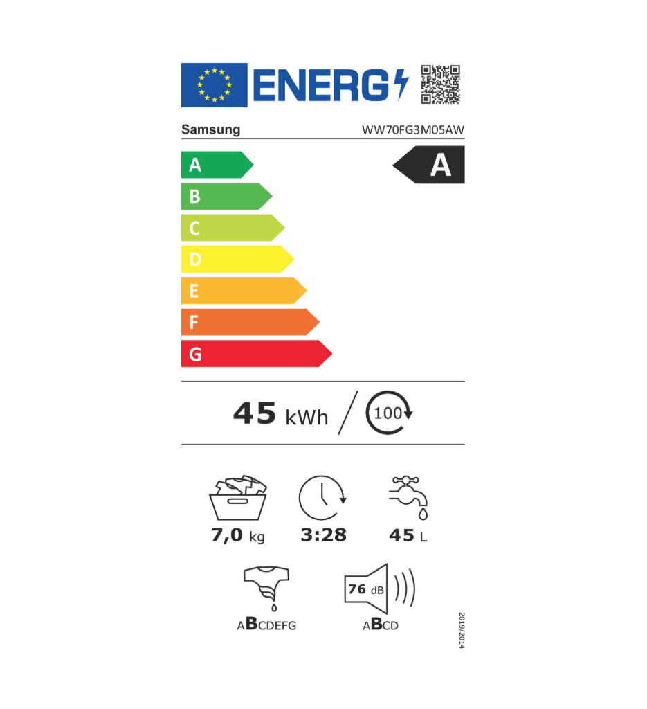 LL 7KG 1400T A °°°SAMSUNG WW70FG3M05AW
