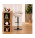 Chaise de bar haute ajustable Sasha PU gris JJA 207338A