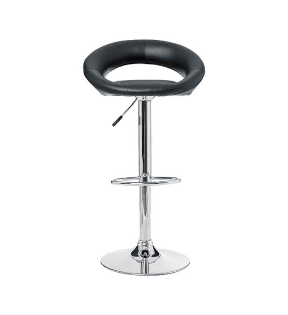 Chaise de bar haute ajustable Sasha PU noir JJA 114600A