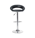 Chaise de bar haute ajustable Sasha PU noir JJA 114600A