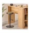 Tabouret de bar Ilsa hauteur ajustable noir et kaki JJA 207390B