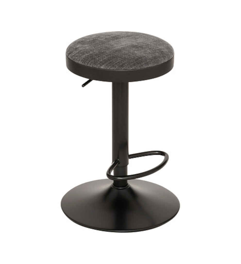 Tabouret de bar Ilsa hauteur ajustable noir et gris JJA 207390A