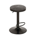 Tabouret de bar Ilsa hauteur ajustable noir et gris JJA 207390A