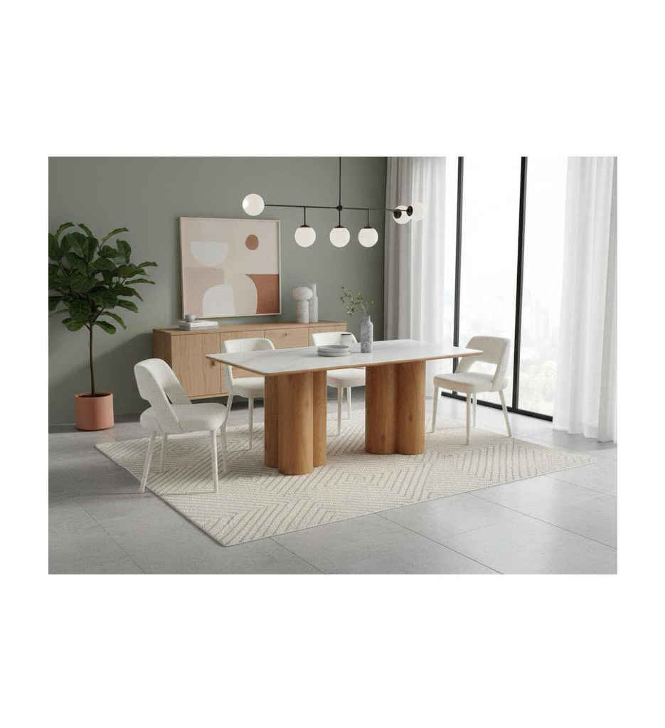 TABLE CERAMIQUE -180x90 CM-16253BL-PLATINUM