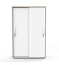 Lingère 2 portes coulissantes NANO coloris chêne shannon/blanc 275327