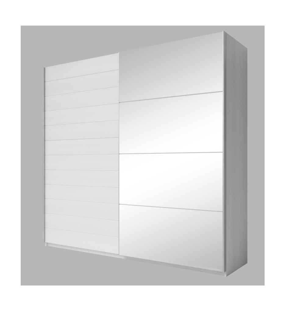 #ARMOIRE 2PT/1MIR-200CM-24AAEA67-GALAXY WHITE
