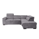 #ANGLE D-2-SEATER W/BED+CHAISE+STORAGE OTT-19973-L3-"NONO-017 ANTRACITE -CAPRERA