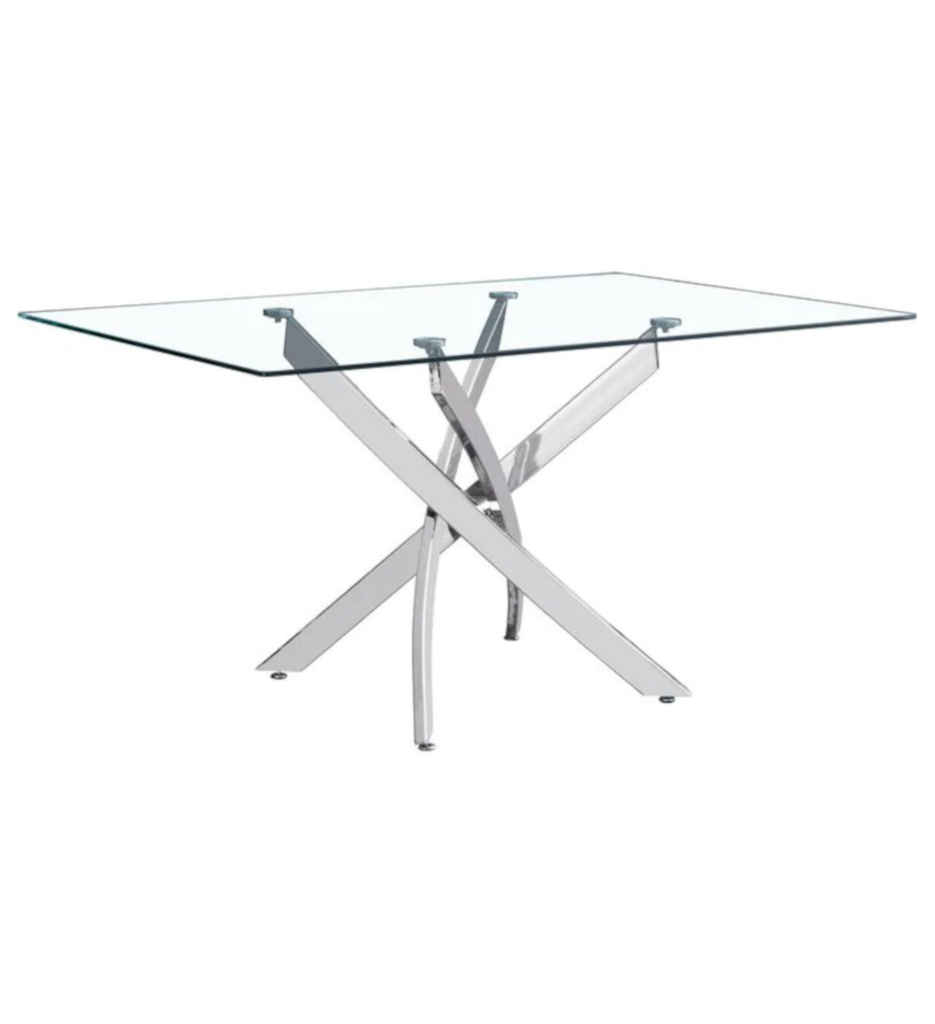 #TABLE 180X90X75H-52860CR - ROMANE ARGENT