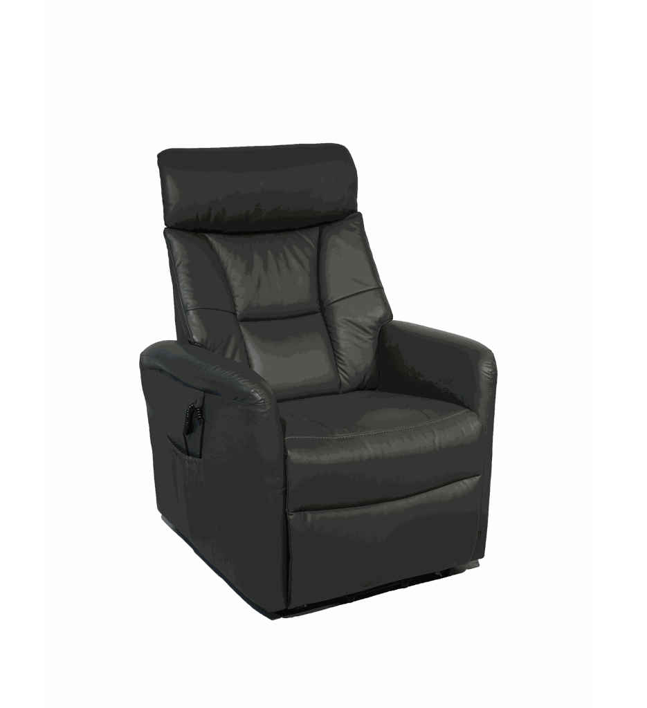 FAUTEUIL RELAXATION/RELEVEUR -CUIR/PU-TRI FONCTION-150KG MAX-BONGO ANTHRACITE