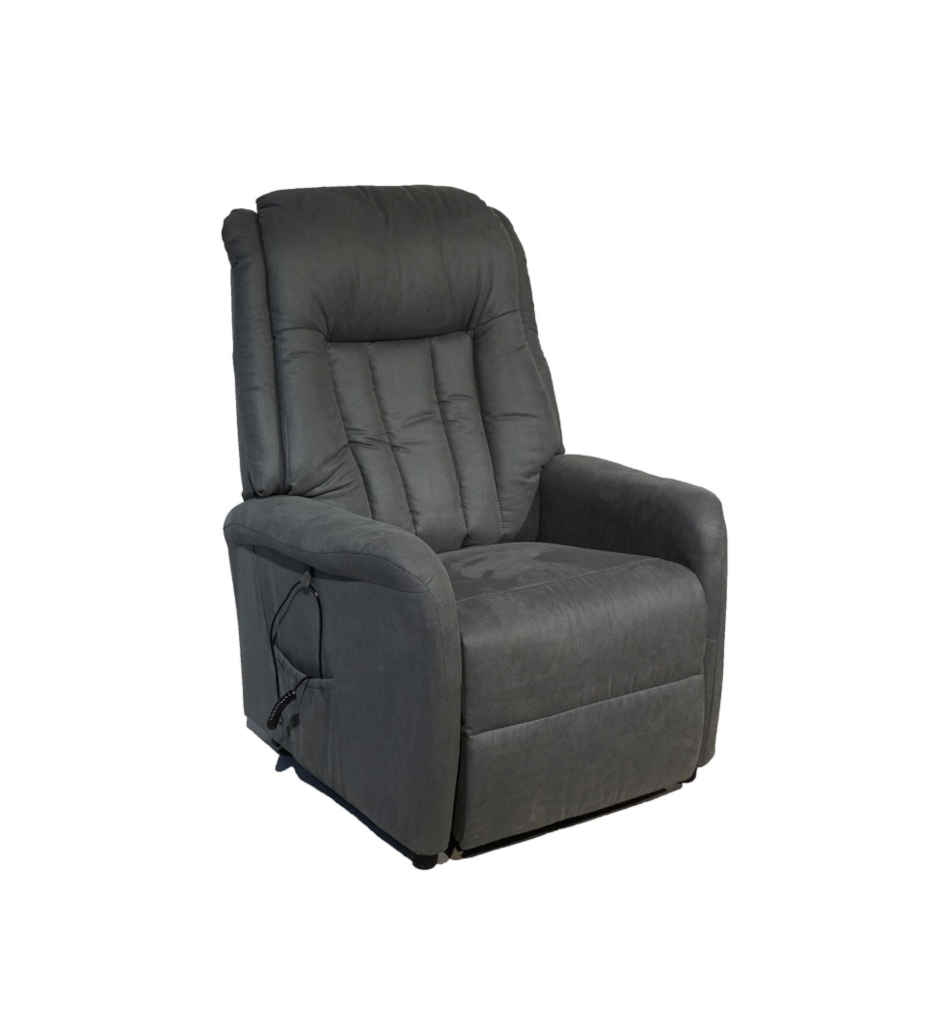 FAUTEUIL RELAX/RELVEUR-TIS MICROFIBRE GRIS-ROMA