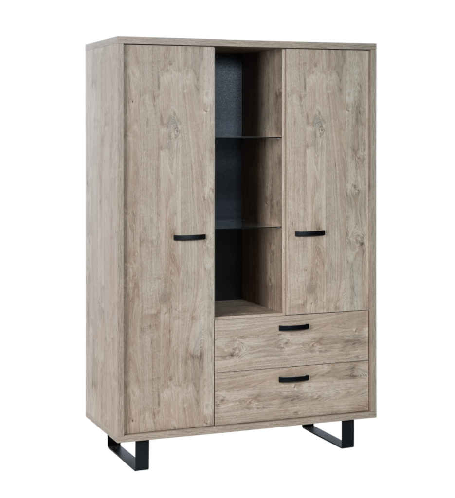 RANGEMENT 2PT/1N/2T-COM2BK-HUMUS OAK-COMO