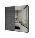 #ARMOIRE 2PT/1MIR-221CM-24CBEA68-GALAXY CARBON