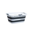 CORBEILLE A LINGE BLC/GR JJA 164585