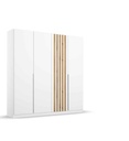 #ARMOIRE 4PT-181 CM-BLANC NEIGE/BN/CHENE ARTISAN-AG346.50L3-LAMELLA