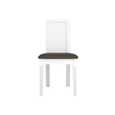 #CHAISE LAQUE BLANCHE-ASSISE MARRON N°21-21SD2521-AROLLA