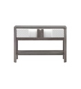 #CONSOLE 1 TIROIR-CHENE GRIS/BLANC-CARTESIA