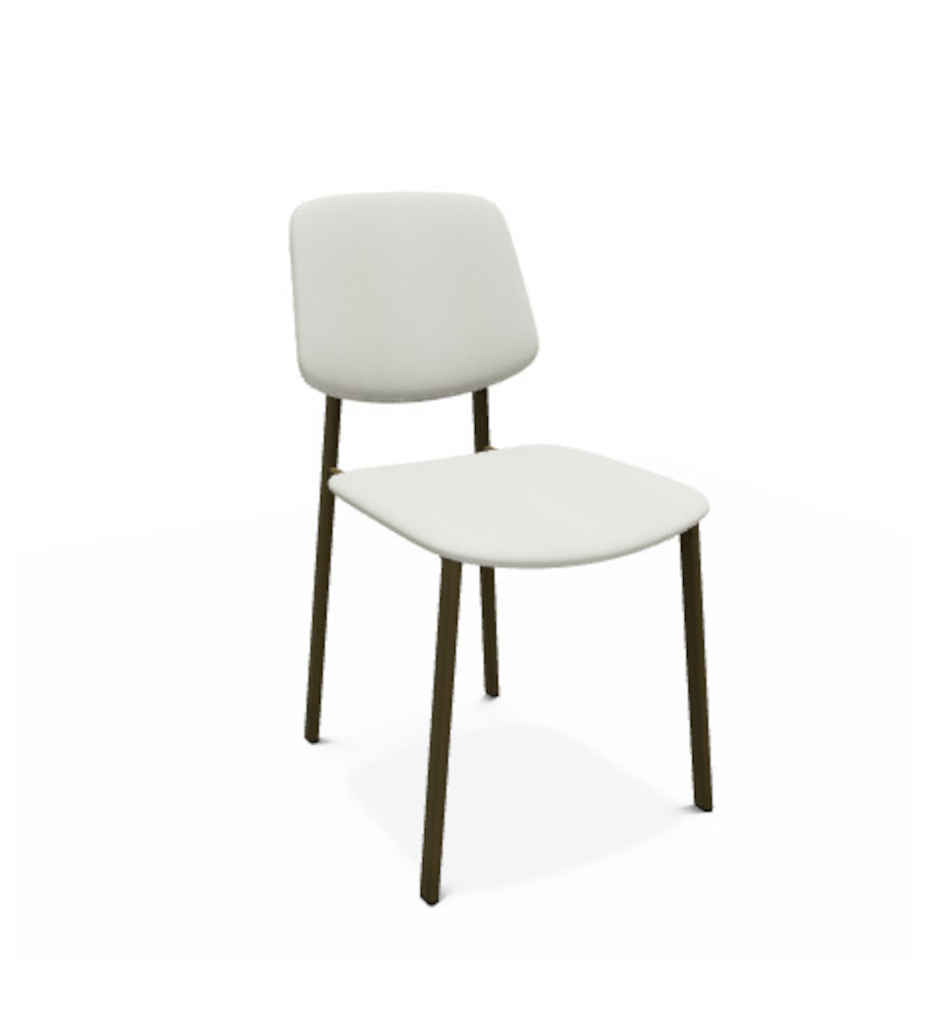 CHAISE LUGANO - EPA83 BRONZE- Diva 690 IVOIRE