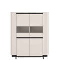²VITRINE 2PT-130CM-VXLV621-SABLE/NOIR-VODOL