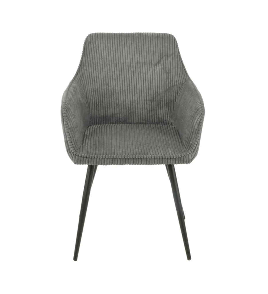 #CHAISE AVEC ACCOUDOIR  14721GA - COLORADO-VELOUR CÔTELÉ GRIS ANTHRACITE
