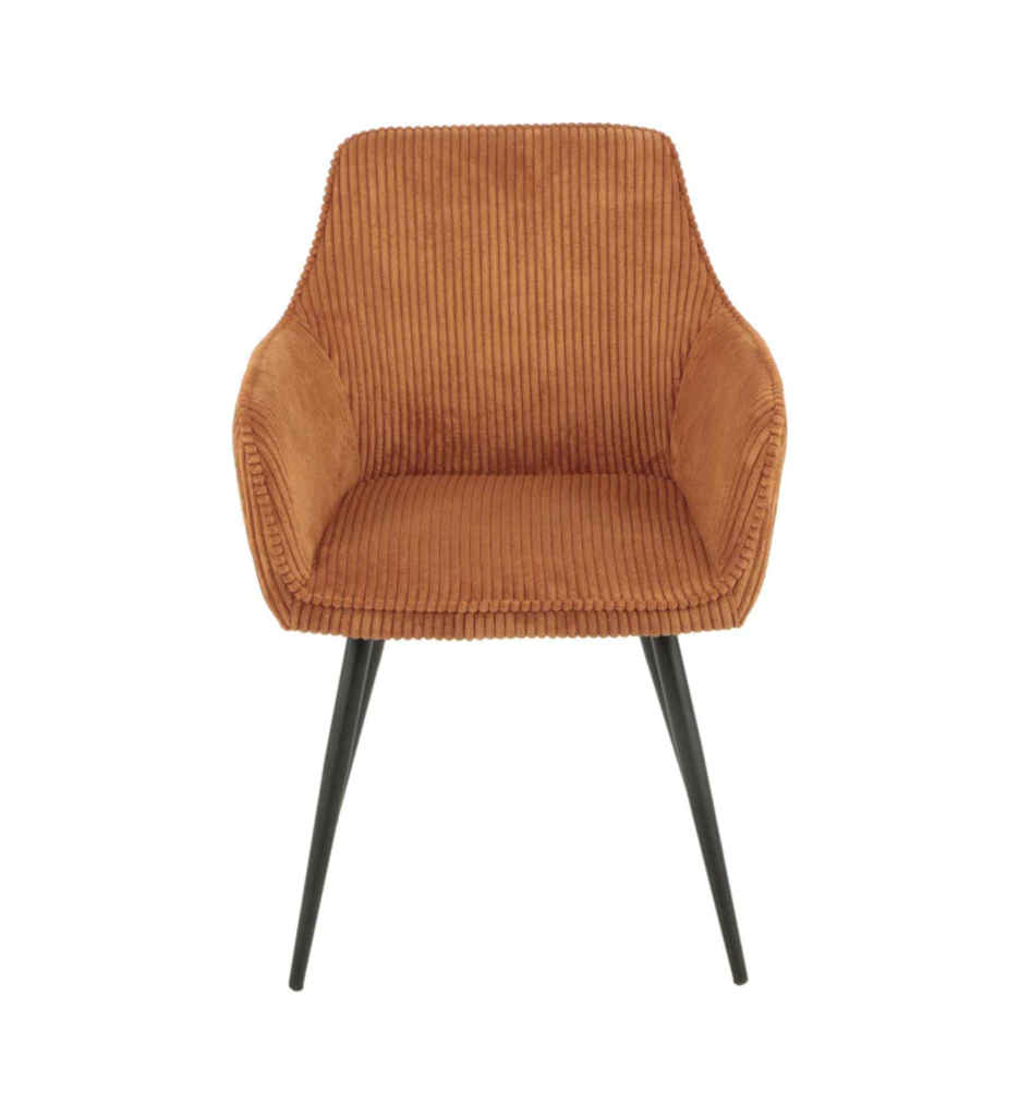 CHAISE AVEC ACCOUDOIR 14721TC - COLORADO-VELOUR CÔTELÉ MARRON