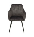 CHAISE AVEC ACCOUDOIR 14720GA - COUNTRY VELOUR GRIS ANTHRACITE