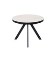 #TABLE RONDE CERAMIQUE 119(159)CM-17500BL-ROMA BLANC