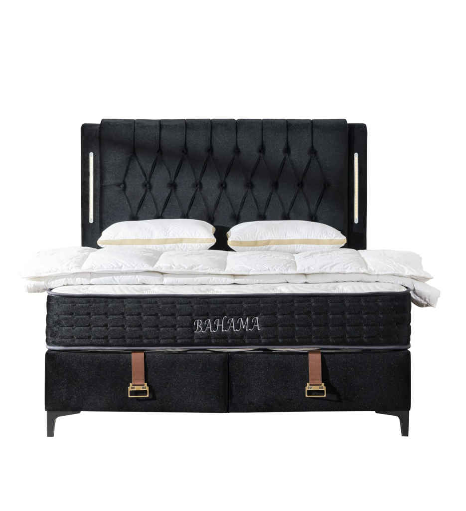 BOX 180x200 CM BLACK VELVET SET-BAHAMA NEW