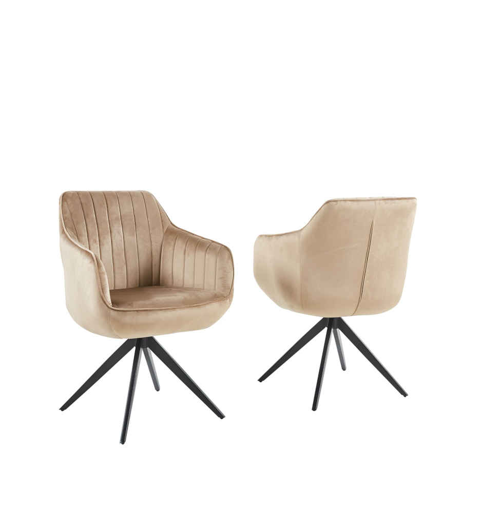 CHAISE AV ACCOUDOIR -VELOURS-KJC-76 BEIGE