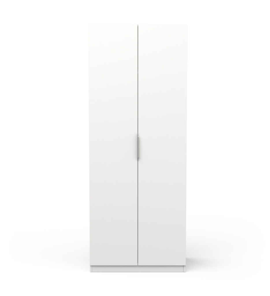 ²ARMOIRE 2 PORTES 79 CM-BLANC MAT-391366-GHOST