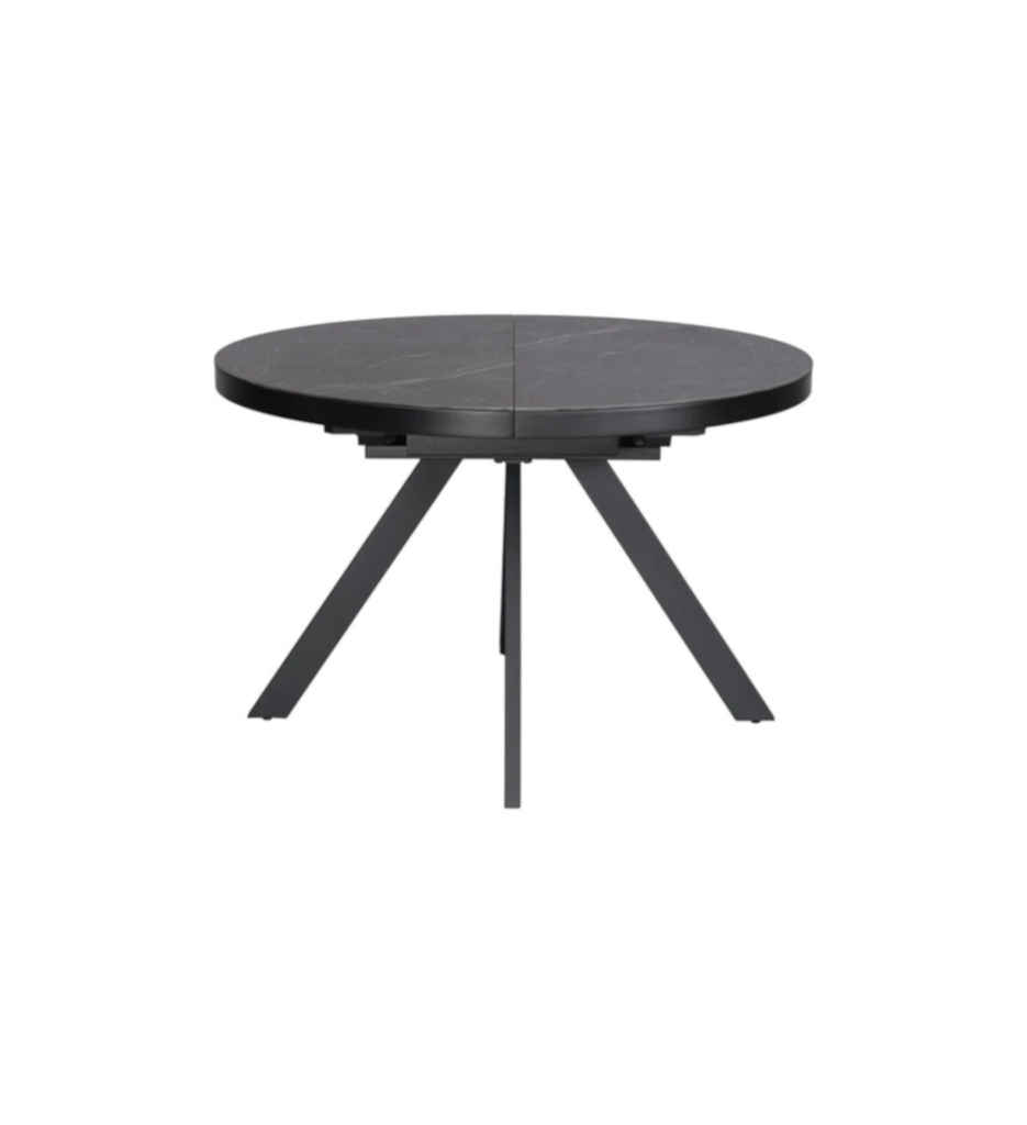 #TABLE RONDE DIAM-119(159)CM-CERAMIQUE GRIS/ANTHRACITE-17500GA-ROMA