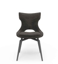 CHAISE VELOURS GRIS ANTHRACITE PIVOTANTE 180°-15421GA - MONICA