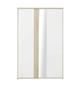 ARMOIRE 2PT-CHATAIGNER NATUREL /BLANC-1G2R173-MATIS
