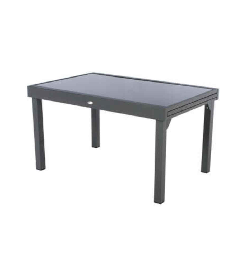 Table extensible Piazza 10 places verre trempé graphite JJA 139773
