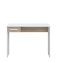 BUREAU 1 TIROIR BLANC/BOIS MILO 7424BURE