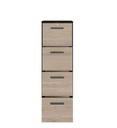 #CLASSEUR 4 TIROIRS NOIR/BOIS MILO 7427CLAS