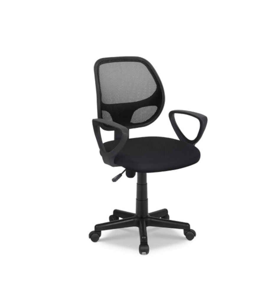 #CHAISE DE BUREAU 'HIPPA' MESH NOIR 9741-2