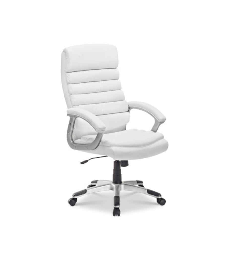 #CHAISE DE BUREAU 'KENNEDY' PU BLANC 9735-2