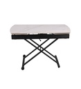 #TABLE BASSE-MONTE ET BAISSE CERAMIQUE-21830BL-BLANC-IBIZA