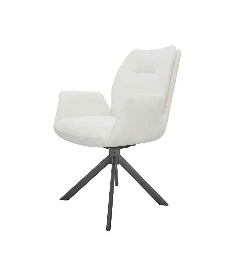 FAUTEUIL PIVOTANT-180°-TISSU LIN-52952LI -PETER