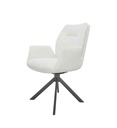 FAUTEUIL PIVOTANT-180°-TISSU LIN-52952LI -PETER