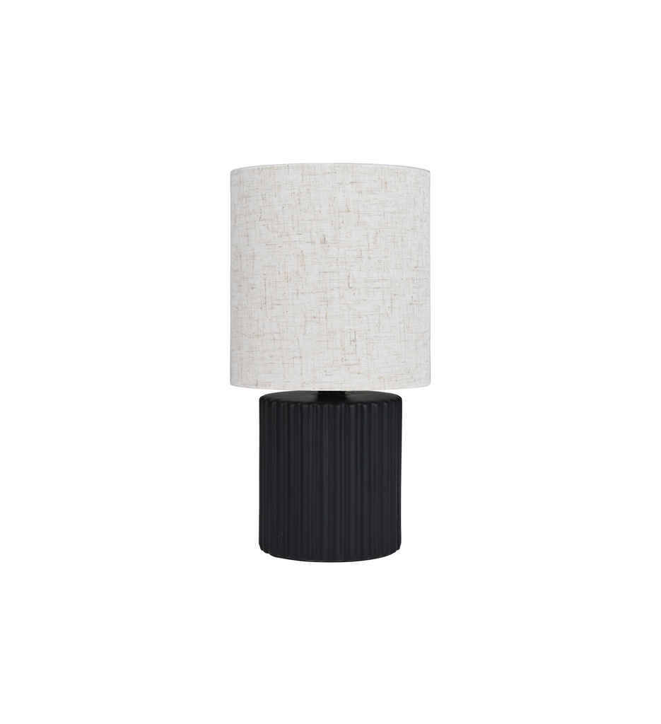 #Lampe Céramique 27 cm ELENA coloris noir