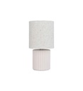 #Lampe Céramique 27 cm ELENA coloris blanc