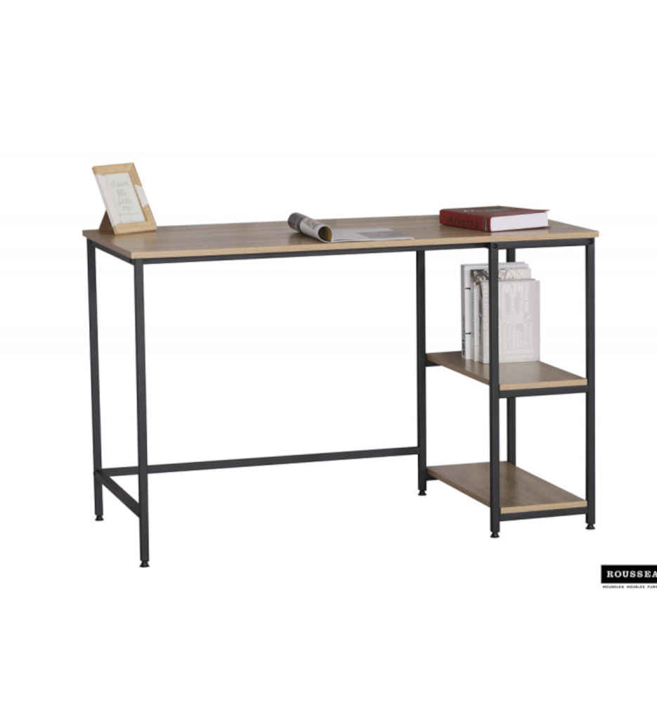#BUREAU 'RUSTICO' BOIS/NOIR