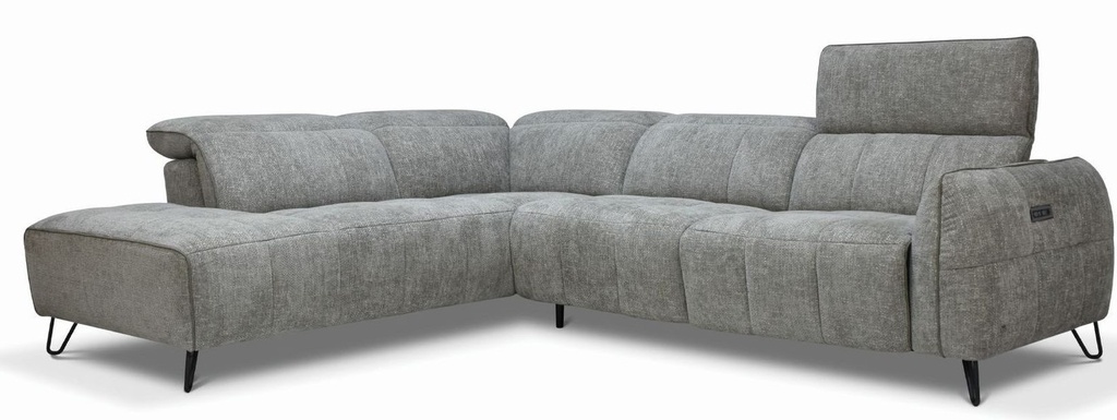 #ANGLE GAUCHE- 1 RELAX ELEC+1TETIERE ELECT+4 TETIERES MANUELLES-RR29KDE29+2CTCL29-NCDSS6CE7J02-1808-7J-EB43AC-TISSU C207-05B GREY DOVE