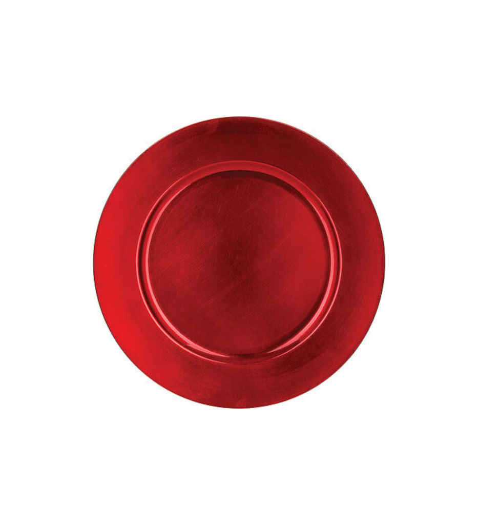 Assiette présentation ronde 33 cm rouge JJA 715850RG