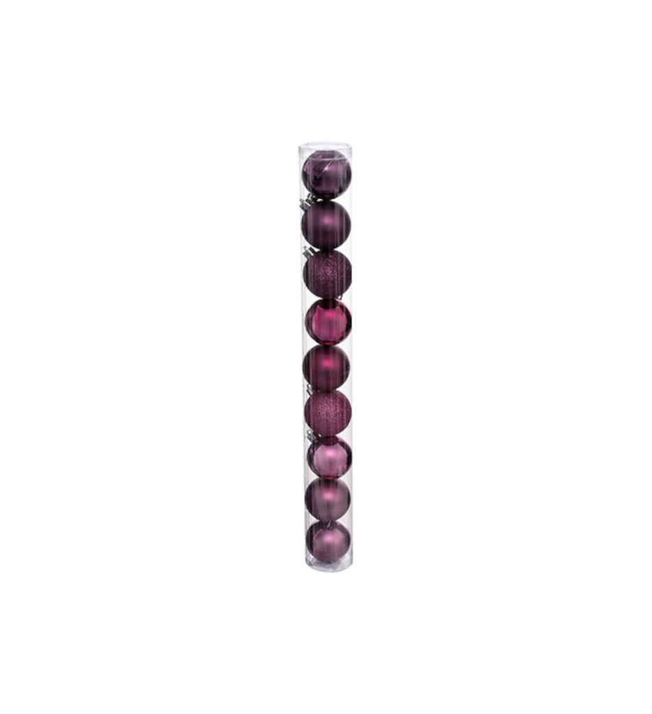 Boules De Noel  60MM X9 CASSIS 144820CD