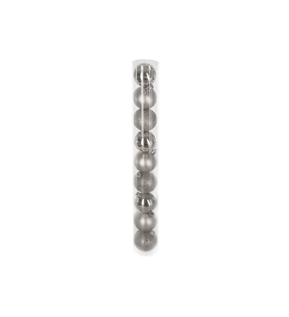 BOULES DE NOEL 60MM X9 ARGENT 144820AR
